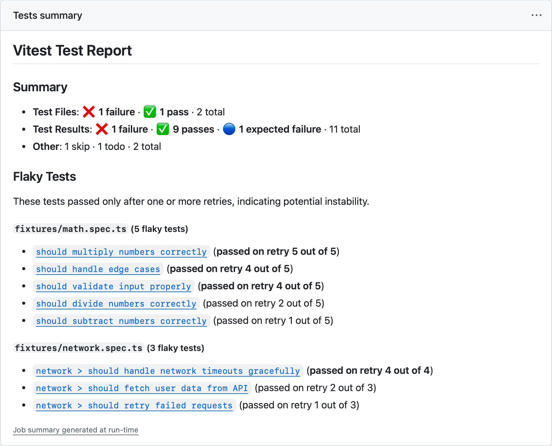 GitHub Actions Job Summary